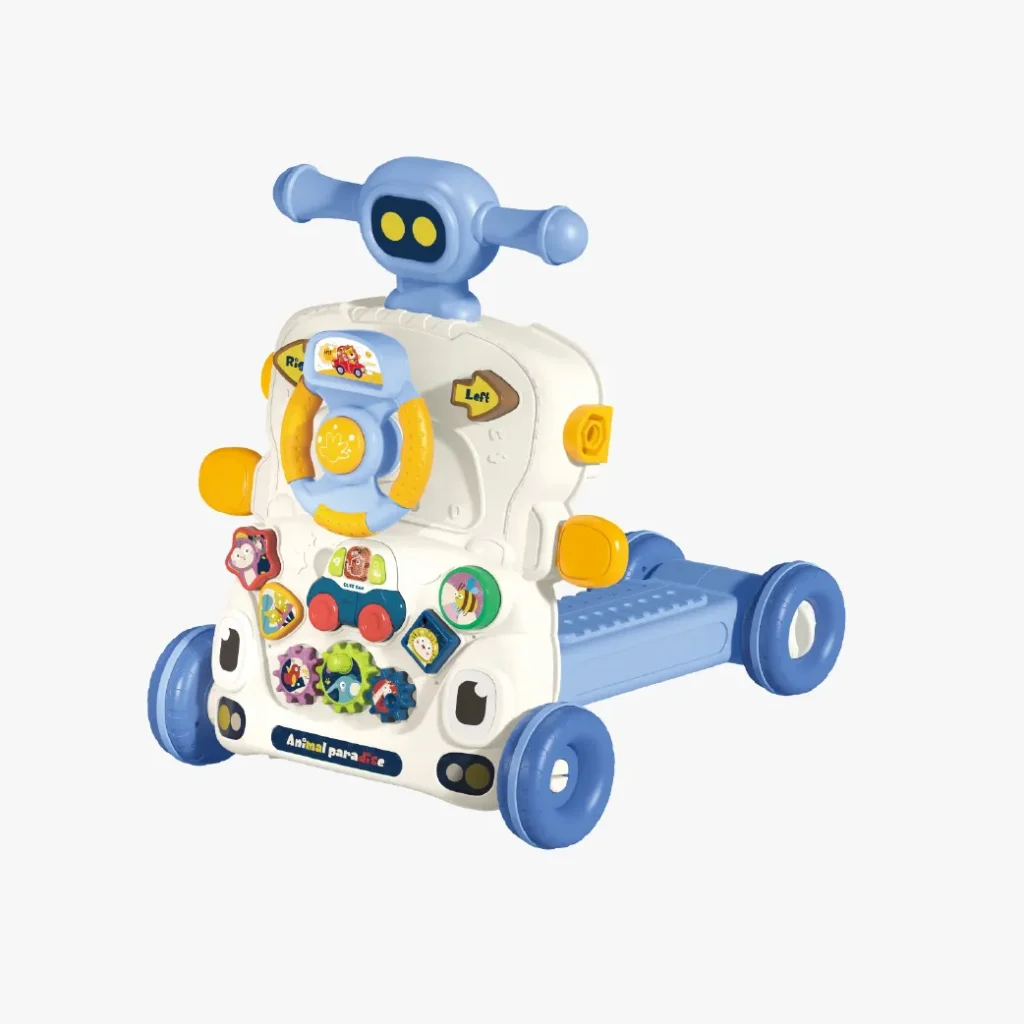 Andador montable para bebé Animal Paradise con juegos interactivos y volante