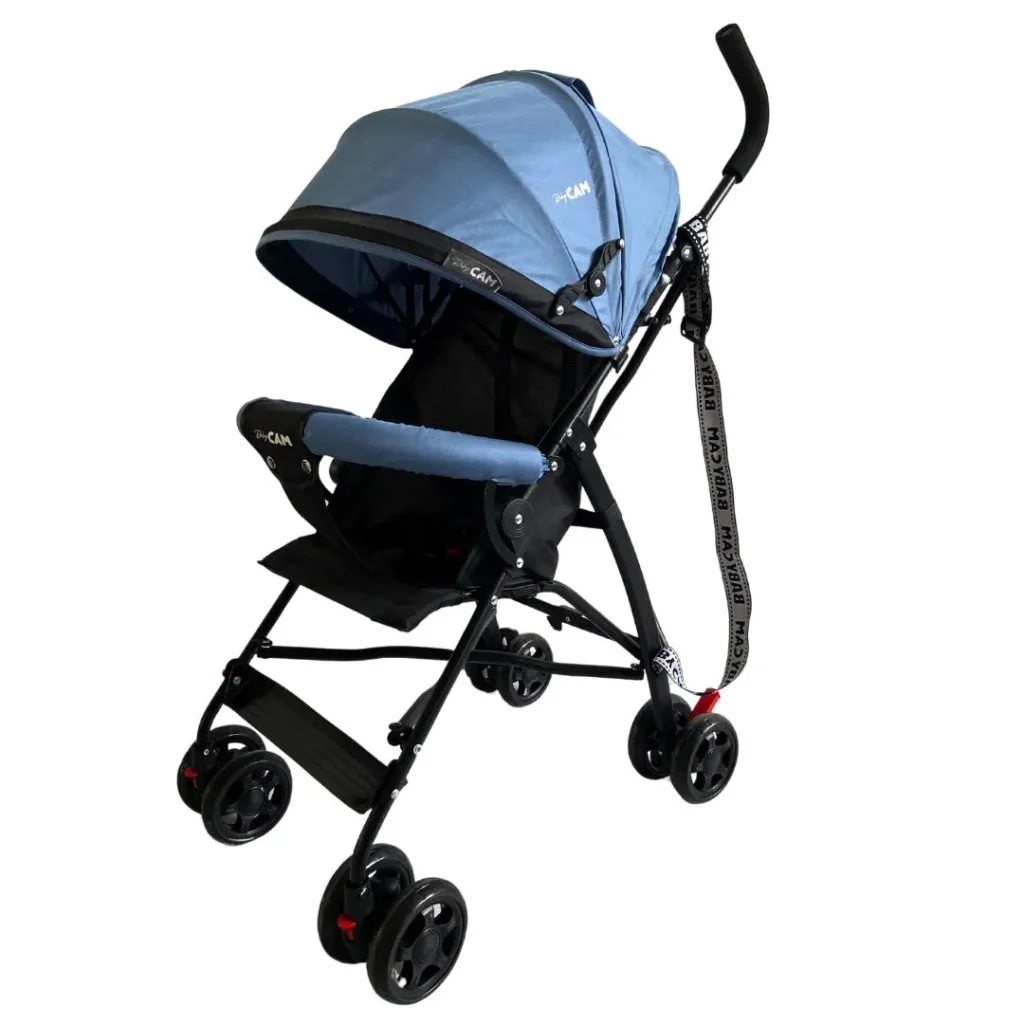 Coche de paseo ligero Baby Cam modelo Atenas en color azul