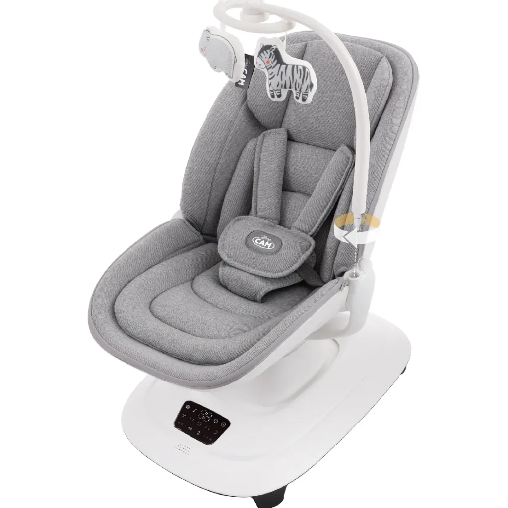 Mecedora eléctrica para bebé Baby Cam manéjala desde tu celular y posiciones ajustables