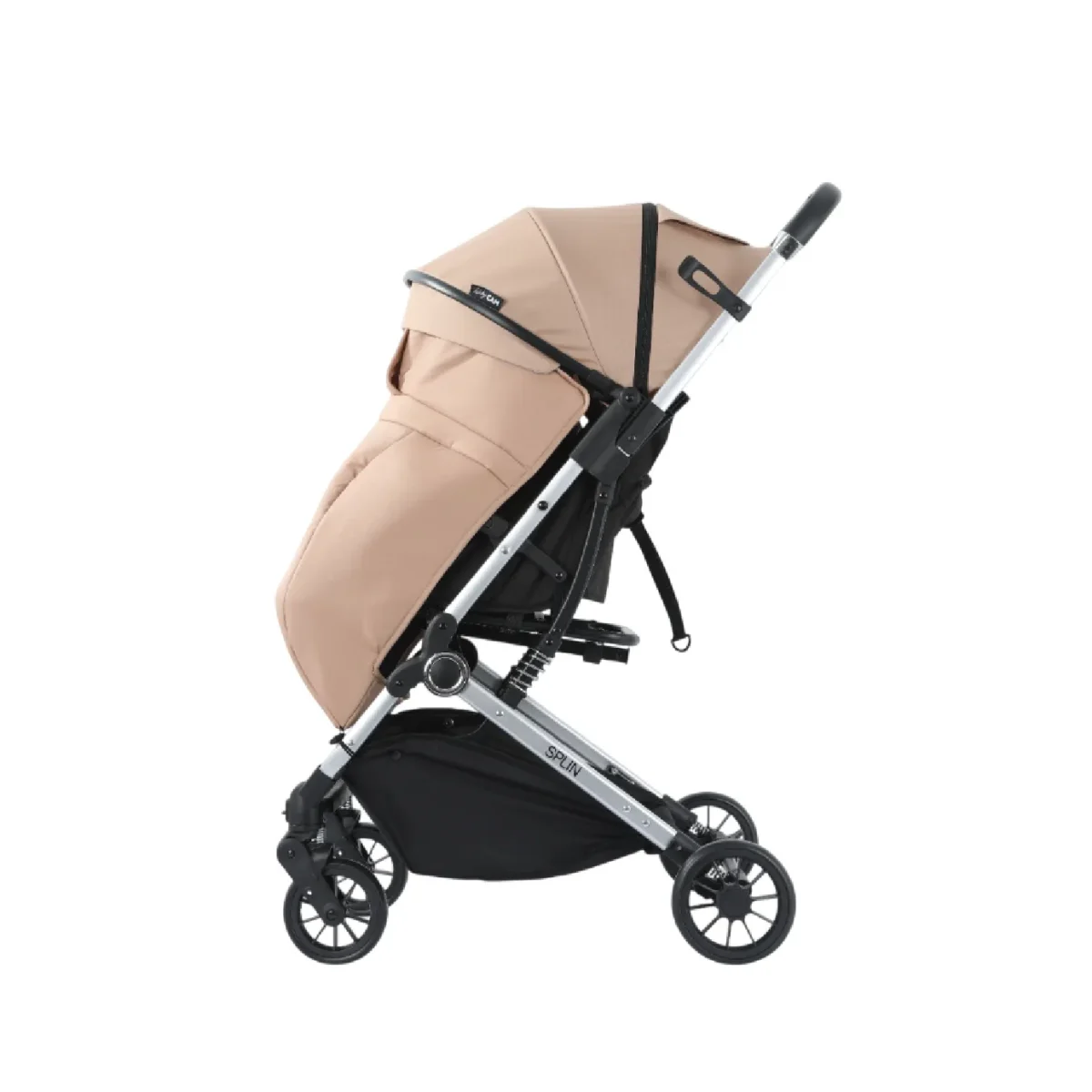 Coche de paseo Baby Cam modelo Splin color beige con estructura resistente y diseño elegante