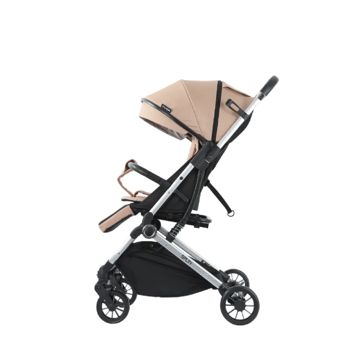 Coche de paseo Baby Cam modelo Splin color beige con estructura resistente y diseño elegante