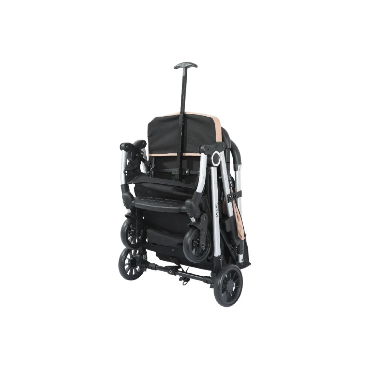 Coche de paseo Baby Cam modelo Splin color beige con estructura resistente y diseño elegante