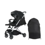 Coche de paseo Baby Cam modelo Splin color negro con estructura resistente y diseño elegante