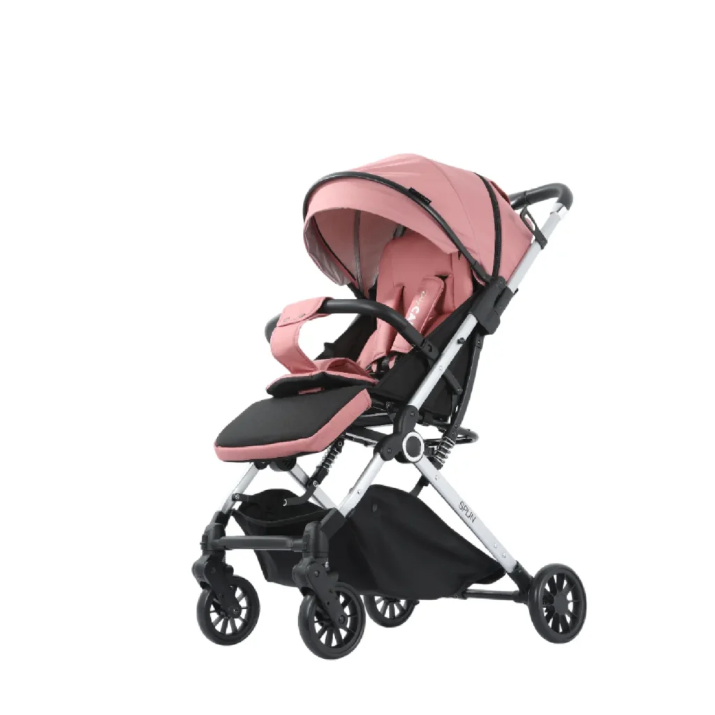 Coche de paseo Baby Cam modelo Splin color rosado con estructura resistente y diseño elegante