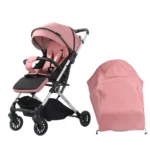 Coche de paseo Baby Cam modelo Splin color rosado con estructura resistente y diseño elegante