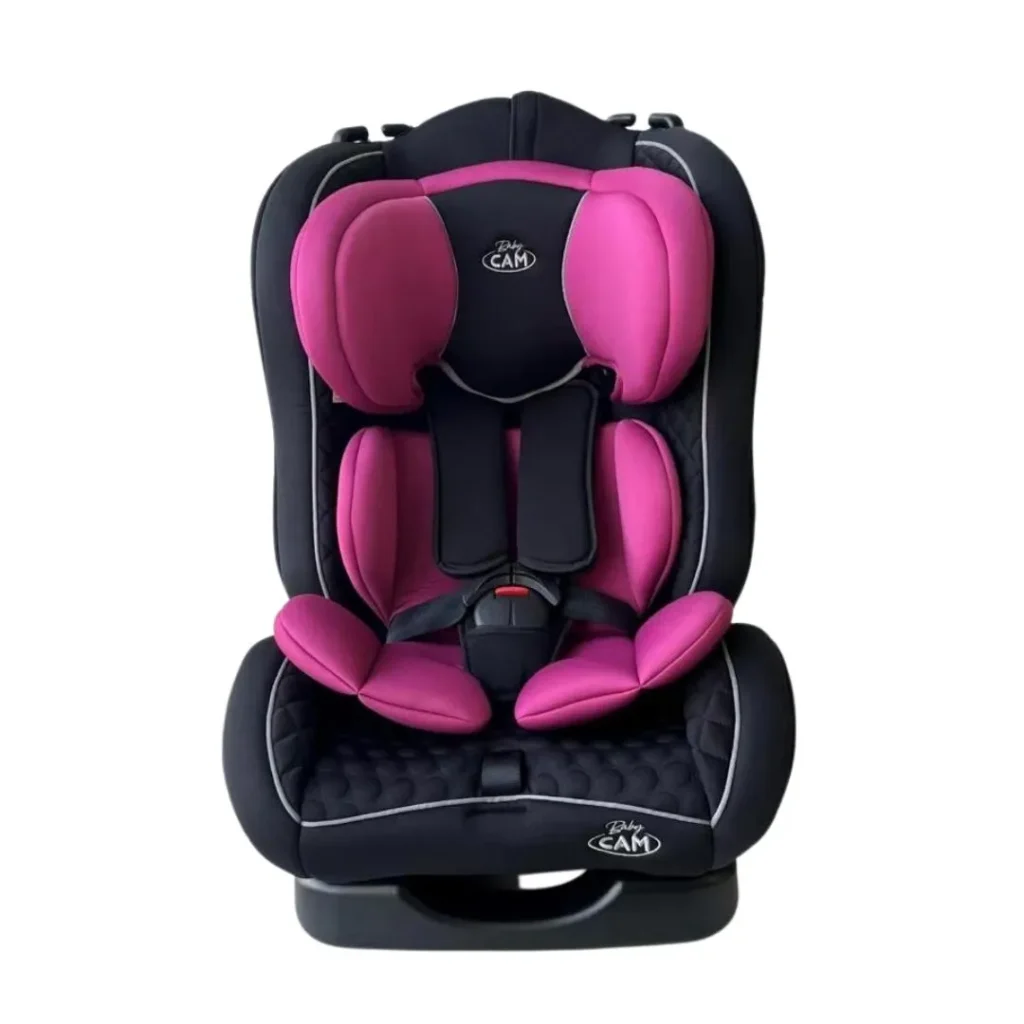 Silla de auto para bebé Baby Cam modelo Bugat color rosado con arnés de seguridad
