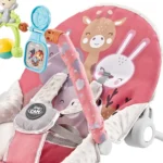silla Bouncer Baby Cam con vibración, bandeja desmontable, música y diseño colorido