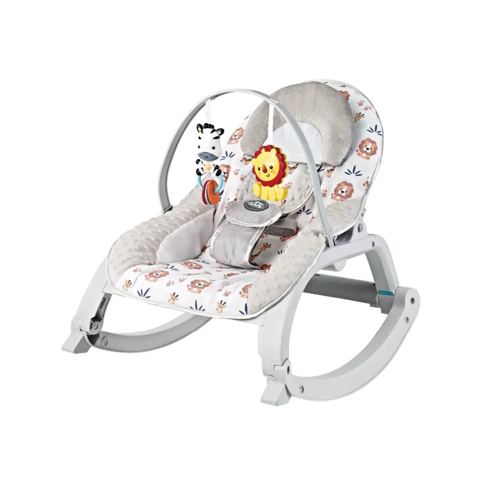 Baby bouncer Baby Cam modelo 68715BG con juguetes colgantes y diseño de animales