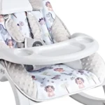 Baby bouncer Baby Cam celeste con juguetes colgantes y diseño de animales