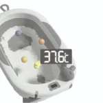 Bañera para bebé Baby Cam gris con soporte náutico acolchado