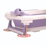 Bañera para bebé Baby Cam morado con soporte náutico acolchado