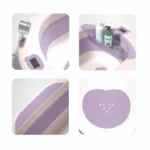 Bañera para bebé Baby Cam morado con soporte náutico acolchado