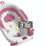 Bañera para bebé Baby Cam rosado con soporte náutico acolchado