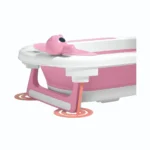 Bañera para bebé Baby Cam rosado con soporte náutico acolchado