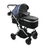 Coche de paseo para bebé Ibiza azul de Baby Cam con toldo y canastilla