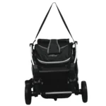 Coche de paseo para bebé Ibiza negro de Baby Cam con toldo y canastilla