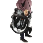 Coche de paseo para bebé Ibiza negro de Baby Cam con toldo y canastilla