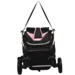 Coche de paseo para bebé Ibiza rosado de Baby Cam con toldo y canastilla