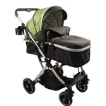 Coche de paseo para bebé Ibiza verde de Baby Cam con toldo y canastilla