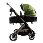 Coche de paseo para bebé Ibiza verde de Baby Cam con toldo y canastilla