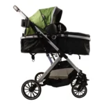 Coche de paseo para bebé Ibiza verde de Baby Cam con toldo y canastilla