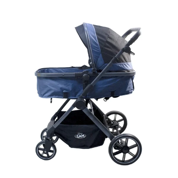 Coche de bebé Baby Cam Londres azul con capazo convertible