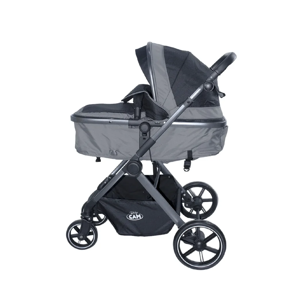 Coche de bebé Baby Cam Londres gris con capazo convertible