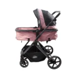 Coche de bebé Baby Cam Londres rosado con capazo convertible