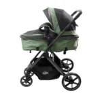 Coche de bebé Baby Cam Londres verde con capazo convertible