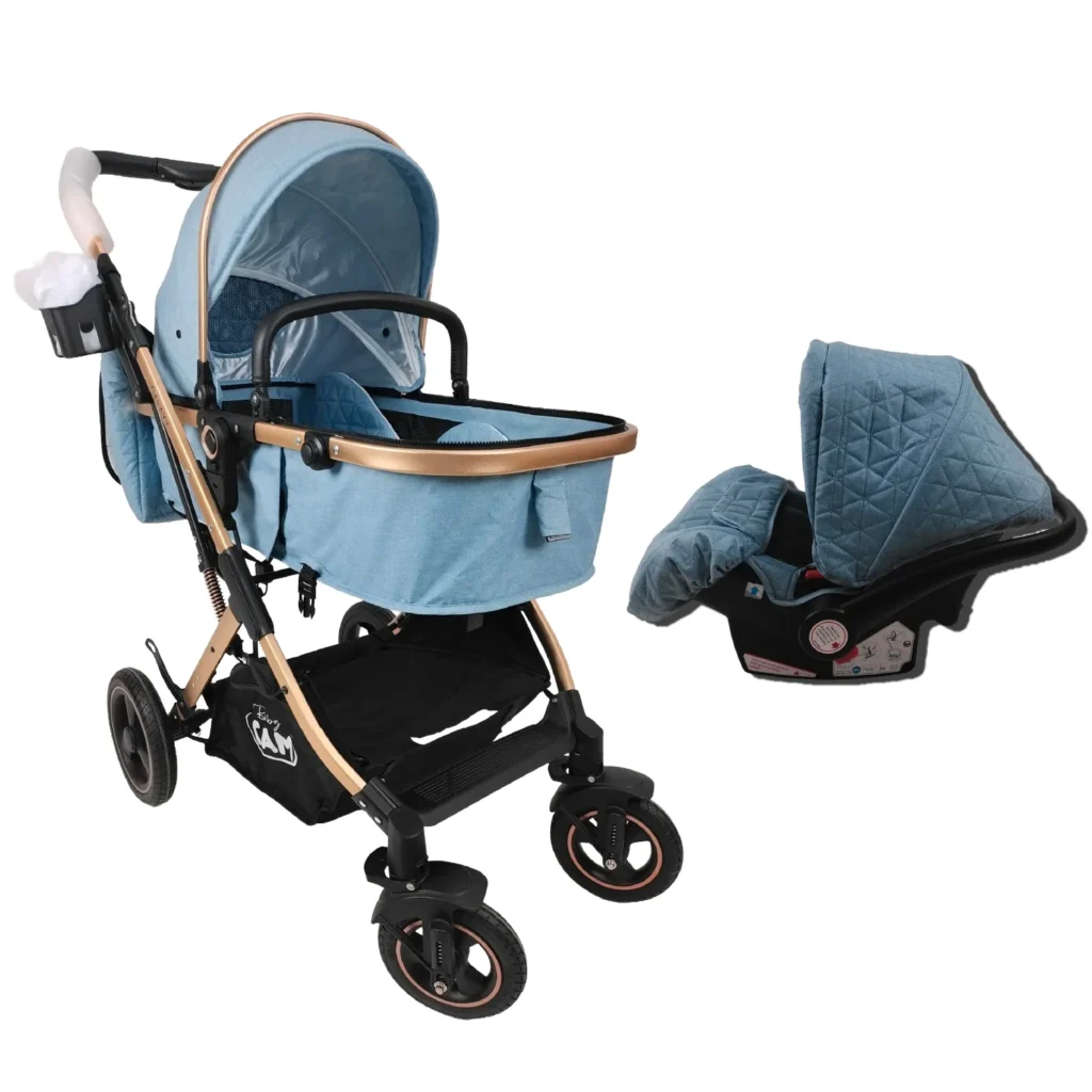 Coche de bebé con carseat Baby Cam Galaxy New Premium color azul