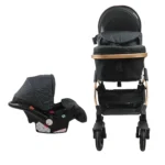 Coche de bebé con carseat Baby Cam Galaxy New Premium color negro