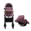 Coche de bebé con carseat Baby Cam Galaxy New Premium color rosado