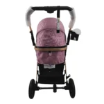 Coche de bebé con carseat Baby Cam Galaxy New Premium color rosado