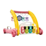 Andador Gimnasio 2 en 1 Baby Cam rosado amarillo – Musical y Educativo