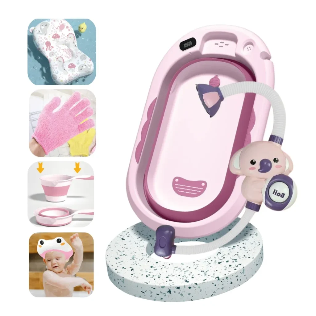 Set de baño para bebé Baby Cam Splash Rosa con accesorios