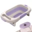 Bañera para bebé plegable morado con medidor digital de temperatura