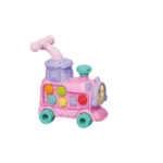 Tren montable Baby Cam rosado con juegos interactivos y sonidos.