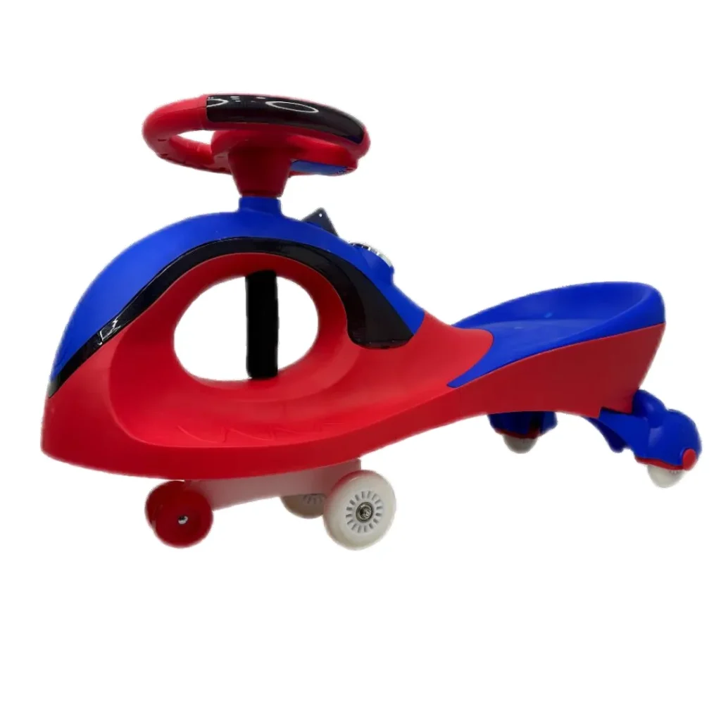Twiscar rojo y azul para niños con volante giratorio Nexus