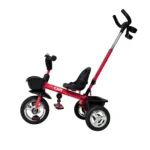 Triciclo para bebé Baby Cam color rojo con manija de empuje, asiento ergonómico, canastilla y ruedas resistentes para paseos seguros