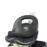 Triciclo para bebé Baby Cam color verde con manija de empuje, asiento ergonómico, canastilla y ruedas resistentes para paseos seguros