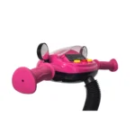 Triciclo para bebé color fucsia Baby Cam con manija de empuje, asiento acolchado y ruedas resistentes, ideal para paseos seguros