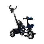 Triciclo saibot para bebé Baby Cam color azul, manija de empuje, asiento ergonómico y ruedas estables para paseos seguros.