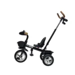 Triciclo saibot para bebé Baby Cam color gris, manija de empuje, asiento ergonómico y ruedas estables para paseos seguros.