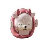 Bacín de entrenamiento infantil para bebé color rosado con diseño baby cam, asiento cómodo y respaldo, ideal para el aprendizaje del baño.