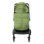 Coche para bebé Génova color verde con capota amplia, asiento acolchado y ruedas estables, ideal para paseos cómodos y seguros