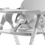 Silla de comer Osmo Baby Cam color gris con bandeja desmontable y estructura estable, ideal para bebés.