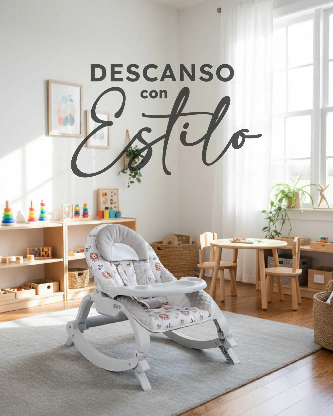 Descanso con estilo ✨ El bouncer Baby Cam es suave, seguro y perfecto para acompañar a tu bebé en cada siesta.