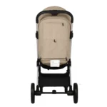 Coche para bebé Kronos Baby Cam color beige con capota amplia, asiento acolchado y ruedas grandes para paseos cómodos y seguros