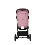 Coche para bebé Kronos Baby Cam color rosado con capota amplia, asiento acolchado y ruedas grandes para paseos cómodos y seguros