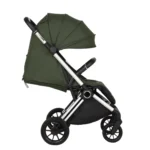 Coche para bebé Kronos Baby Cam color verde con capota amplia, asiento acolchado y ruedas grandes para paseos cómodos y seguros